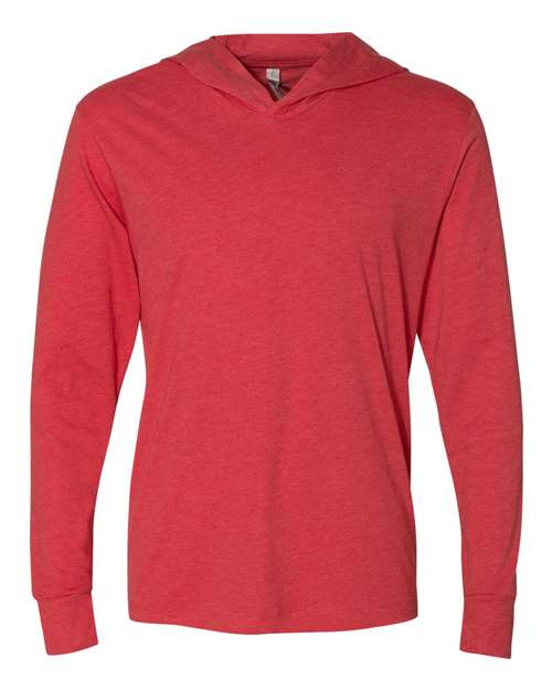 Next Level 6021 — Unisex Triblend Hooded Long Sleeve Pullover T-Shirt — Vintage Red