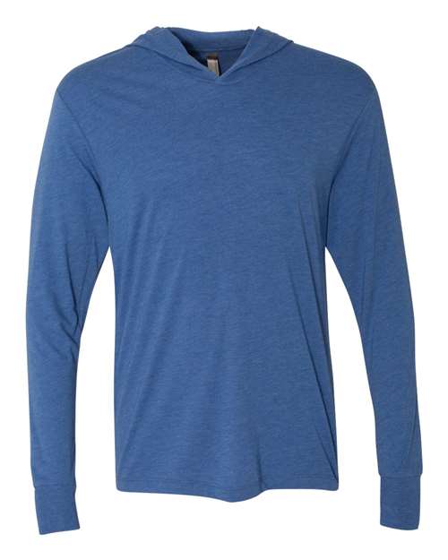 Next Level 6021 — Unisex Triblend Hooded Long Sleeve Pullover T-Shirt — Vintage Royal