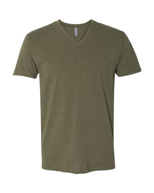 Next Level 6240 — Men's CVC V-Neck T-Shirt — Military Green
