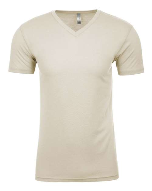 Next Level 6440 — Men's Sueded V-Neck T-Shirt — Natural