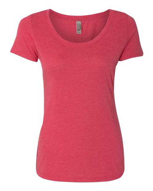 Next Level 6730 — Women’s Triblend Scoop Neck T-Shirt — Vintage Shocking Pink