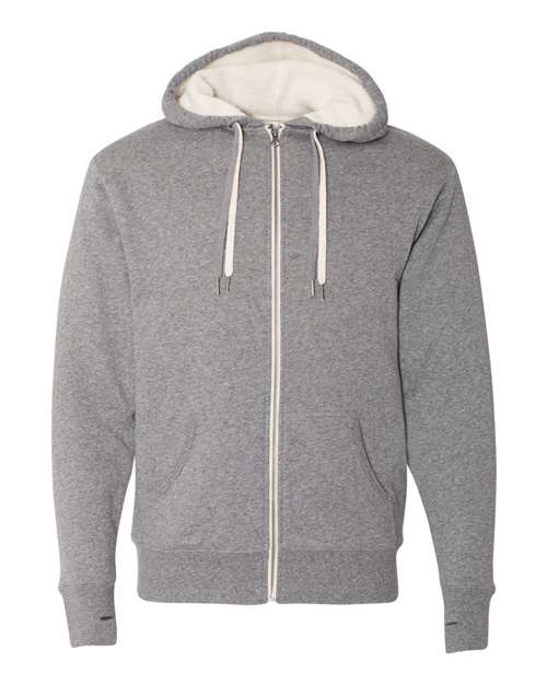 Independent Trading Co. EXP90SHZ — Unisex Sherpa-Lined Hooded Sweatshirt — Salt & Pepper