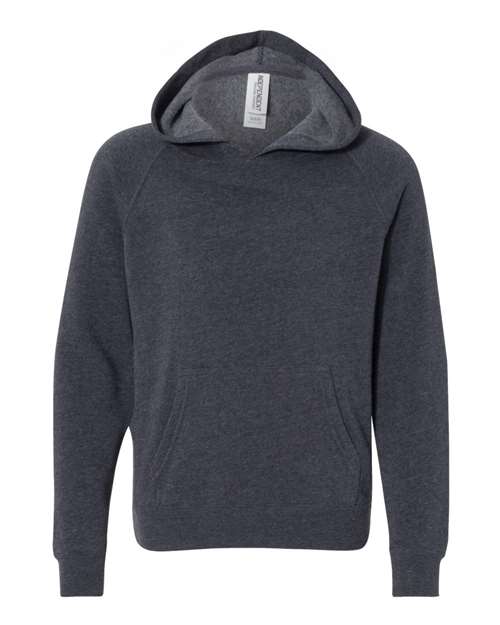 Independent Trading Co. PRM15YSB — Youth Lightweight Special Blend Raglan Hooded Sweatshirt — Midnight Navy