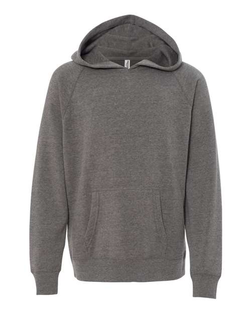 Independent Trading Co. PRM15YSB — Youth Lightweight Special Blend Raglan Hooded Sweatshirt — Nickel