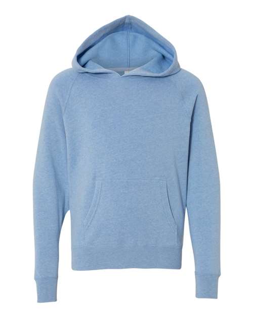 Independent Trading Co. PRM15YSB — Youth Lightweight Special Blend Raglan Hooded Sweatshirt — Pacific