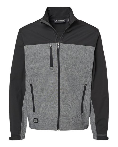 DRI DUCK 5350 — Men's Motion Soft Shell Jacket — Black Heather/ Black