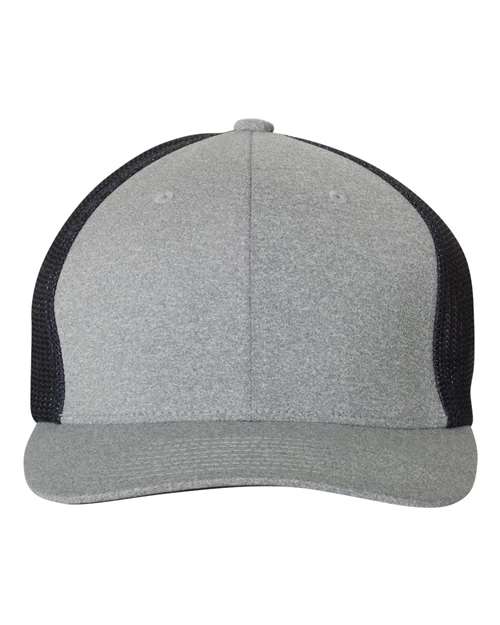 Flexfit 6311 — Mélange Trucker Cap — Heather Grey/ Navy