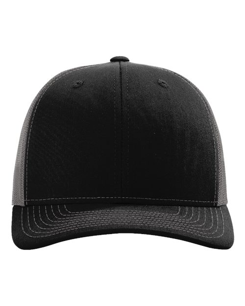 Richardson 112 — Snapback Trucker Cap — Black/ Charcoal
