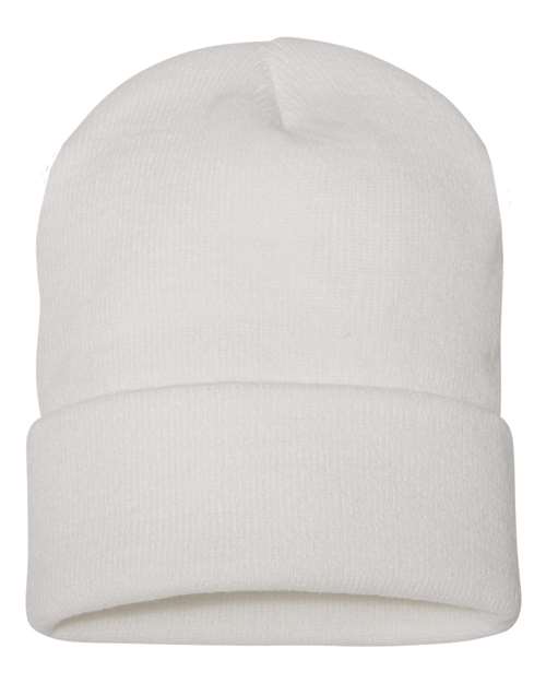 YP Classics 1501KC — Cuffed Beanie — White