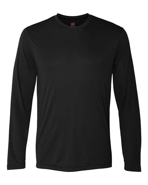 Hanes 482L — Unisex Cool DRI® Long Sleeve Performance T-Shirt — Black