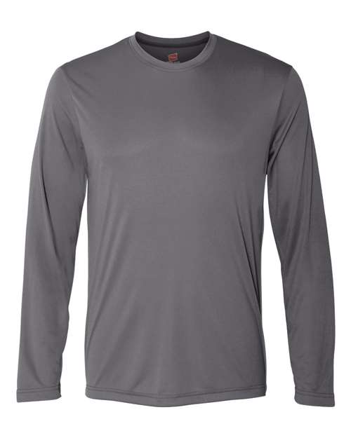 Hanes 482L — Unisex Cool DRI® Long Sleeve Performance T-Shirt — Graphite