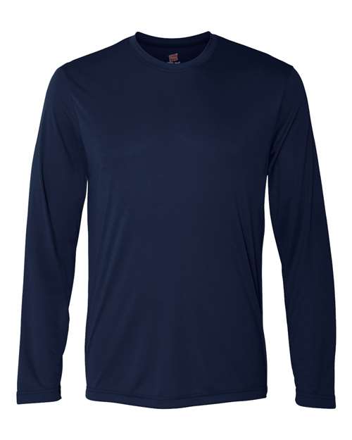 Hanes 482L — Unisex Cool DRI® Long Sleeve Performance T-Shirt — Navy