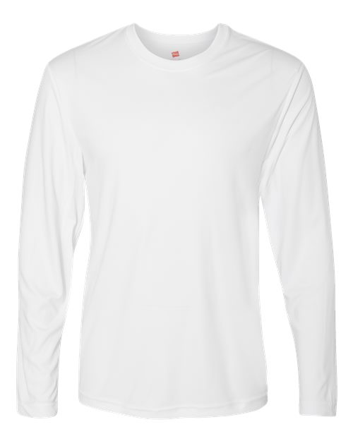 Hanes 482L — Unisex Cool DRI® Long Sleeve Performance T-Shirt — White