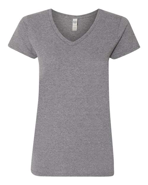 Gildan 5V00L — Women's Heavy Cotton™ V-Neck T-Shirt — Graphite Heather