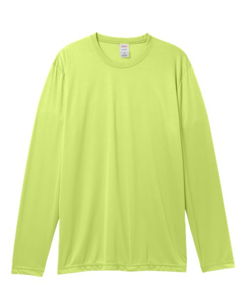 Hanes 482L — Unisex Cool DRI® Long Sleeve Performance T-Shirt — Safety Green