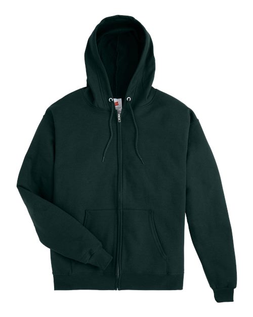 Hanes P180 — Unisex EcoSmart® Full-Zip Hooded Sweatshirt — Deep Forest