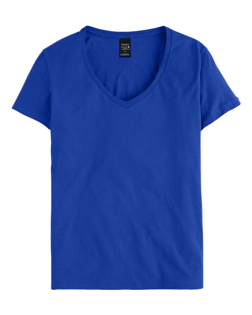 Hanes S04V — Women's Perfect-T V-Neck T-Shirt — Deep Royal