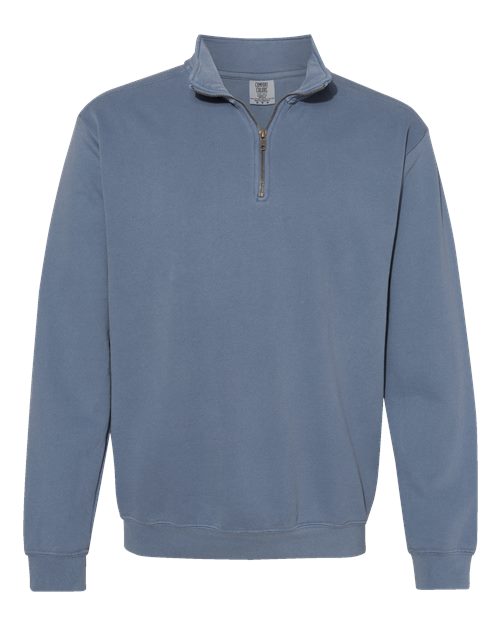 Comfort Colors 1580 — Unisex Garment-Dyed Quarter-Zip Sweatshirt — Blue Jean