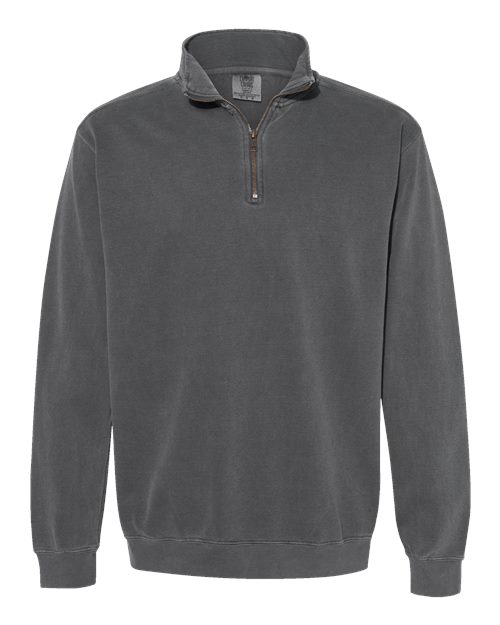 Comfort Colors 1580 — Unisex Garment-Dyed Quarter-Zip Sweatshirt — Pepper