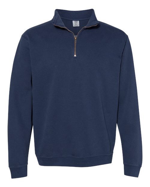 Comfort Colors 1580 — Unisex Garment-Dyed Quarter-Zip Sweatshirt — True Navy