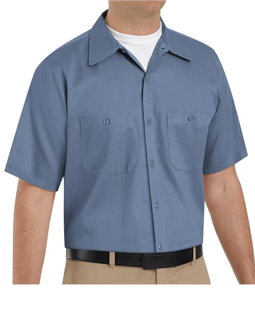 Red Kap SC40T — Men's Tall Cotton Short Sleeve Uniform Shirt — main view