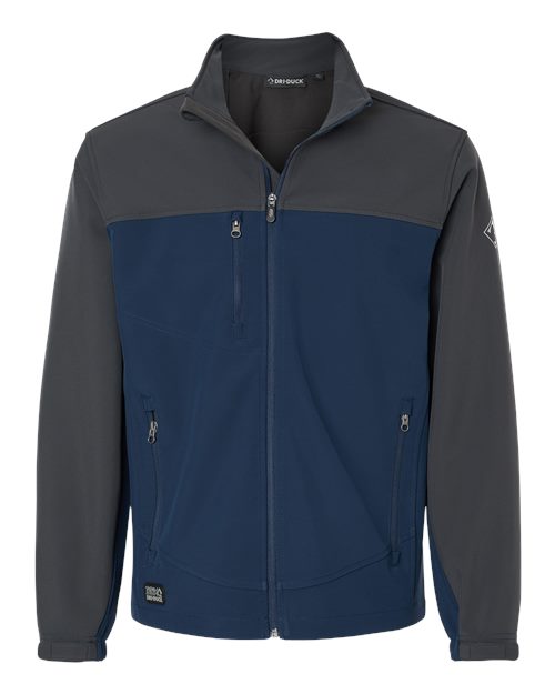 DRI DUCK 5350T — Men's Tall Motion Soft Shell Jacket — Deep Blue/ Charcoal