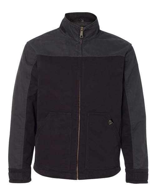 DRI DUCK 5089T — Men's Tall Horizon Two-Tone Boulder Cloth™ Canvas Jacket — Black/ Charcoal