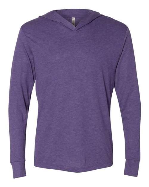Next Level 6021 — Unisex Triblend Hooded Long Sleeve Pullover T-Shirt — Purple Rush