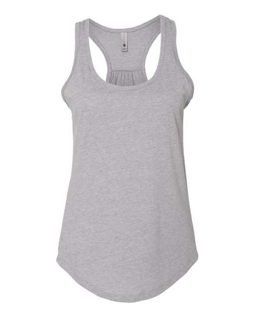 Next Level 6338 — Women's Gathered Racerback Tank — Heather Grey