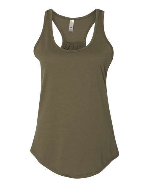 Next Level 6338 — Women's Gathered Racerback Tank — Military Green