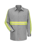 Red Kap SC30E — Men's Enhanced Visibility Long Sleeve Cotton Work Shirt — main view