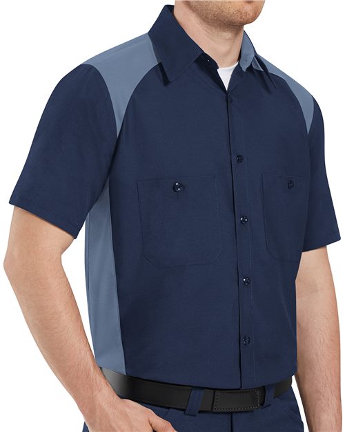 Red Kap SP28T — Men's Tall Short Sleeve Motorsports Shirt — main view
