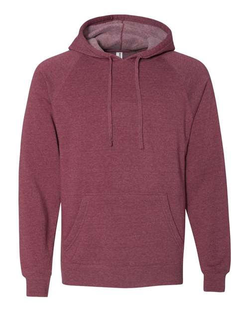 Independent Trading Co. PRM33SBP — Unisex Special Blend Raglan Hooded Sweatshirt — Crimson