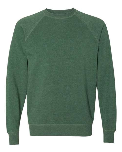 Independent Trading Co. PRM30SBC — Unisex Special Blend Raglan Crewneck Sweatshirt — Moss