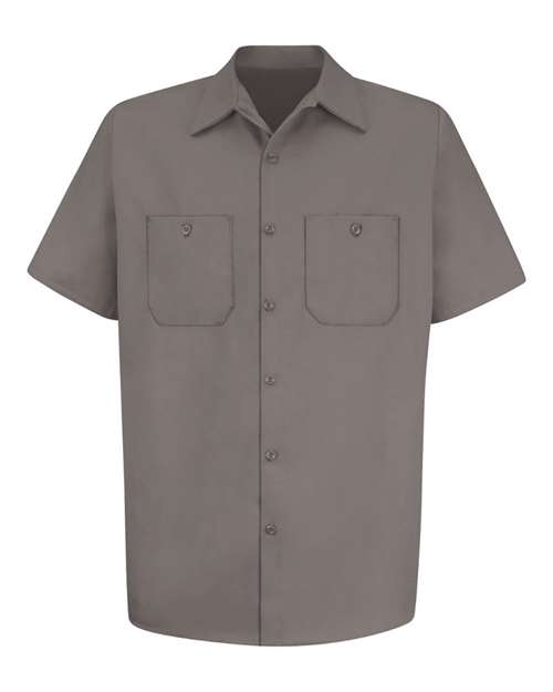 Red Kap SC40T — Men's Tall Cotton Short Sleeve Uniform Shirt — Graphite Grey