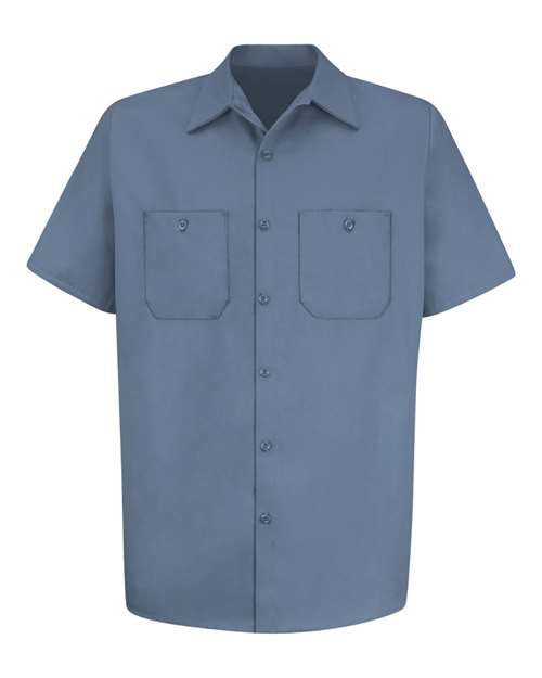 Red Kap SC40T — Men's Tall Cotton Short Sleeve Uniform Shirt — Postman Blue