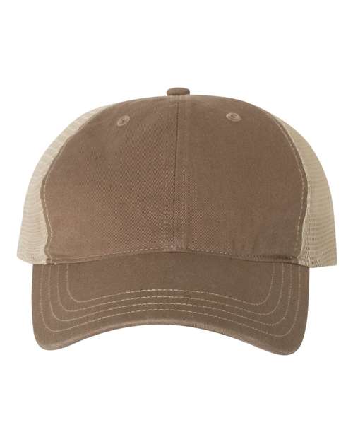 Richardson 111 — Garment-Washed Trucker Cap — Driftwood/ Khaki