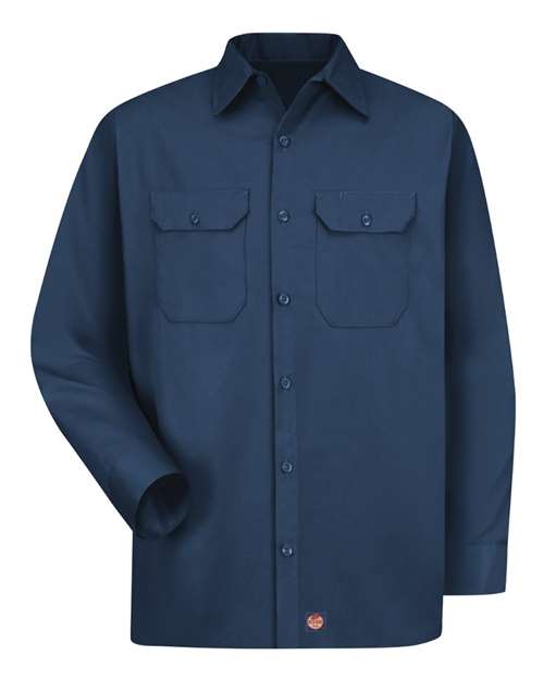 Red Kap ST52T — Men's Tall Utility Long Sleeve Work Shirt — Navy