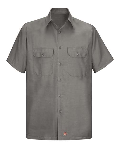 Red Kap SY60T — Men's Tall Ripstop Short Sleeve Work Shirt — GY-Grey