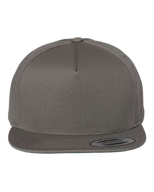 YP Classics 6007 — Five-Panel Cotton Twill Snapback Cap — Dark Grey