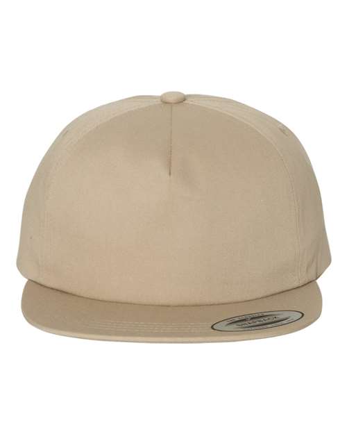 YP Classics 6502 — Lightly-Structured Five-Panel Snapback Cap — Khaki