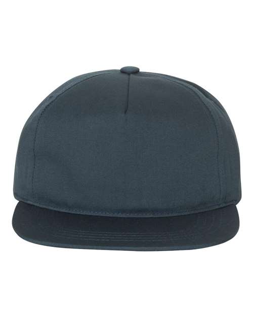 YP Classics 6502 — Lightly-Structured Five-Panel Snapback Cap — Navy