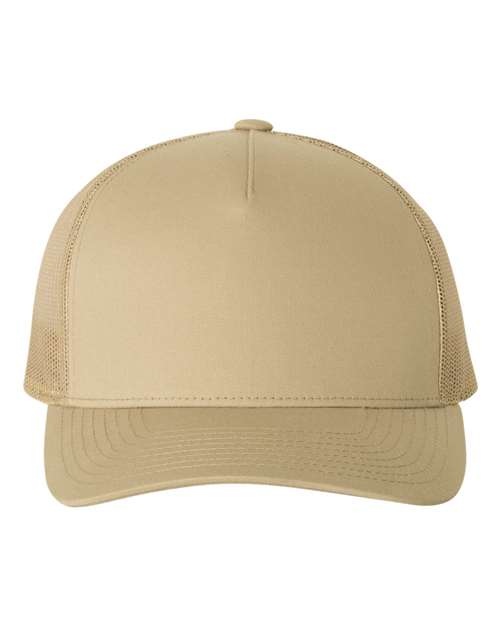YP Classics 6506 — Five-Panel Retro Trucker Cap — Khaki