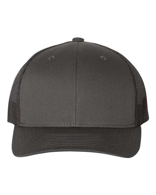 YP Classics 6606 — Retro Trucker Cap — Charcoal/ Black