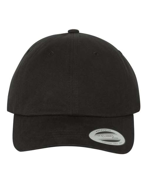 YP Classics 6245PT — Peached Cotton Twill Dad Hat — Black