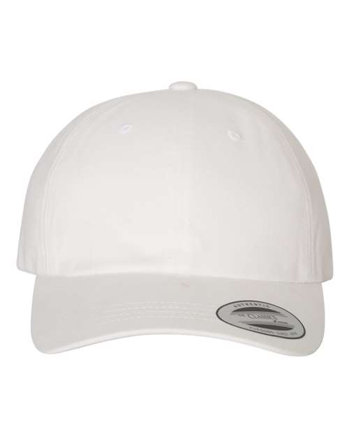 YP Classics 6245PT — Peached Cotton Twill Dad Hat — White