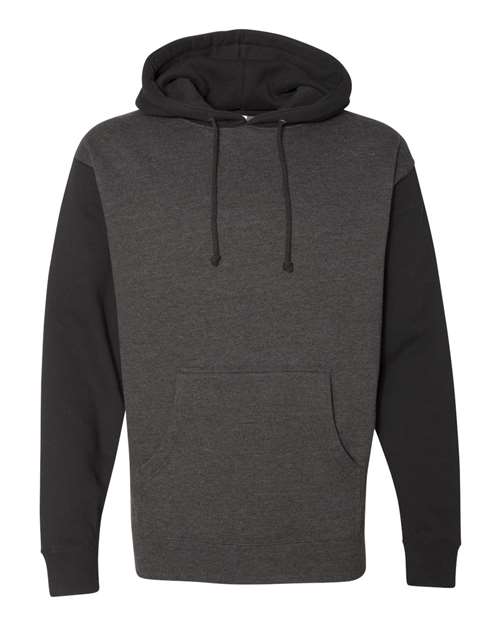 Independent Trading Co. IND4000 — Unisex Heavyweight Hooded Sweatshirt — Charcoal Heather/ Black