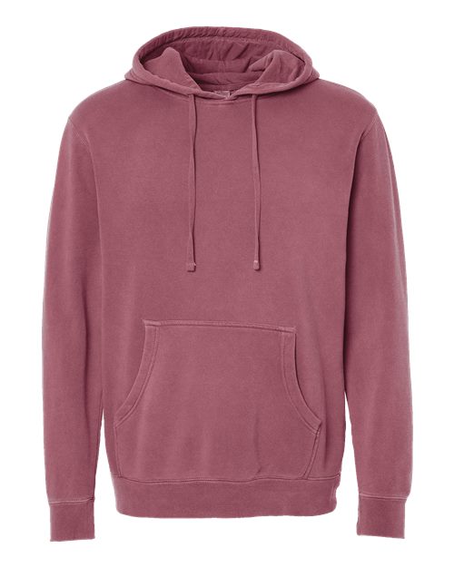Independent Trading Co. PRM4500 — Unisex Midweight Pigment-Dyed Hooded Sweatshirt — Pigment Maroon