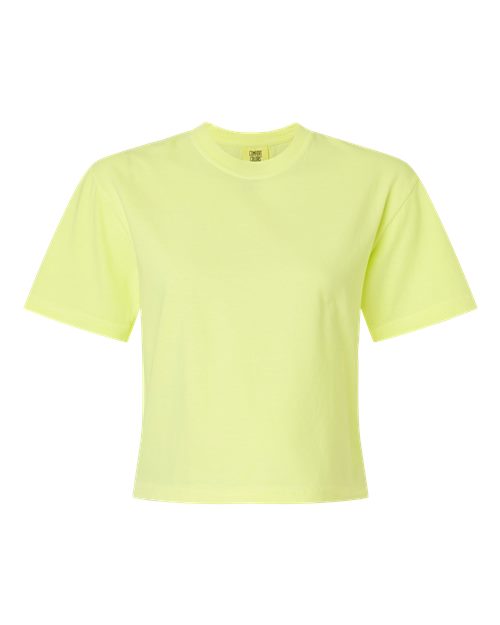 Comfort Colors 3023CL — Women's Garment-Dyed Heavyweight Boxy T-Shirt — Neon Lemon