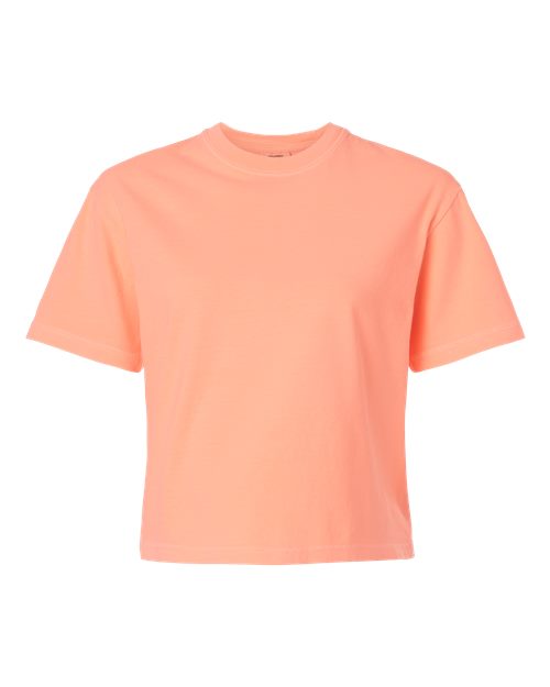 Comfort Colors 3023CL — Women's Garment-Dyed Heavyweight Boxy T-Shirt — Neon Cantaloupe